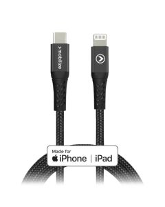 Mobilize Strong Nylon Cable USB-C to MFi Lightning 1m. 60W Black