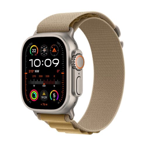 Apple Watch Ultra 2 GPS Cel. 49mm Titan natural with alpine loop tan