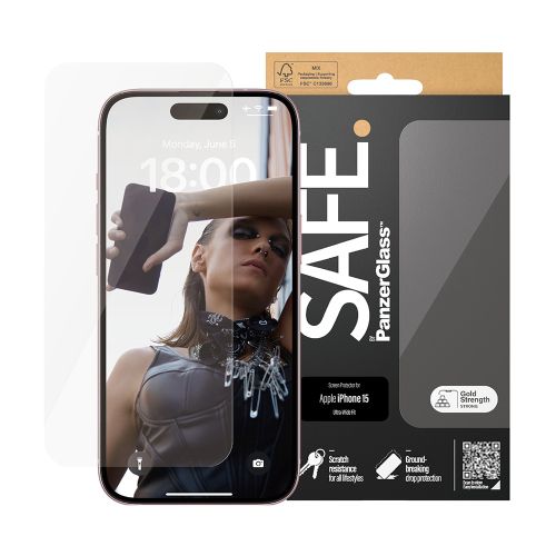 SAFE Screen protector for iPhone 15 | Ultra-Wide Fit