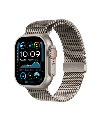 Apple Watch Ultra 2 GPS Cel. 49mm Titan natural with Milanese loop