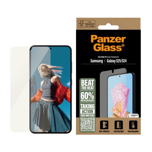 Screen protector for Samsung Galaxy S25 | Ultra-Wide Fit 