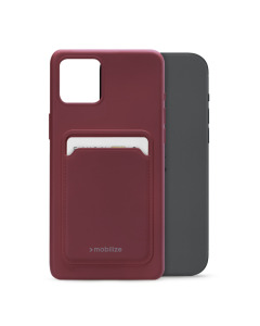 Mobilize Rubber Gelly Card Case Apple iPhone 15 Pro Max Matt Bordeaux