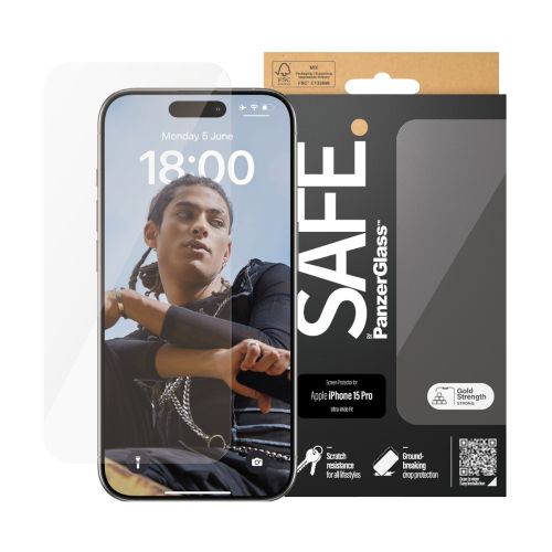 SAFE Screen protector for iPhone 15 Pro | Ultra-Wide Fit