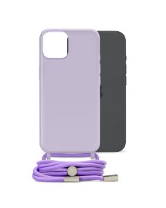 Mobilize Lanyard Gelly Case for Apple iPhone 15 Pro Max Pastel Purple