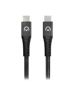 Mobilize Strong Nylon Cable USB-C to USB-C 2m. 100W Black