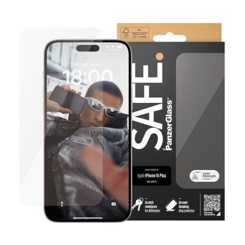 SAFE Screen protector for iPhone 15 Plus | Ultra-Wide Fit