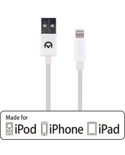 Mobilize Fast Charge/Sync Cable Apple Lightning 1m. White