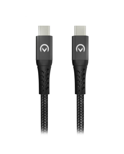 Mobilize Strong Nylon Cable USB-C to USB-C 2m. 100W Black