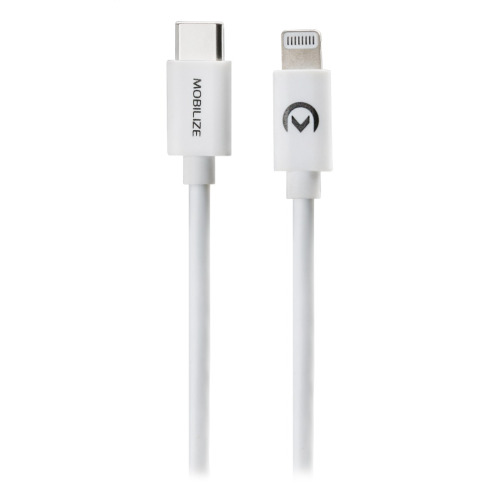 Mobilize Fast Charge/Sync Cable USB-C to MFi Lightning 60W 1m. White
