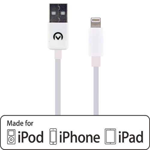Mobilize Fast Charge/Sync Cable Apple Lightning 1m. White